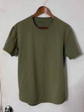 BYLT Premium Basic Lux Signature Crew Neck Shirt Mens Large Dark Green